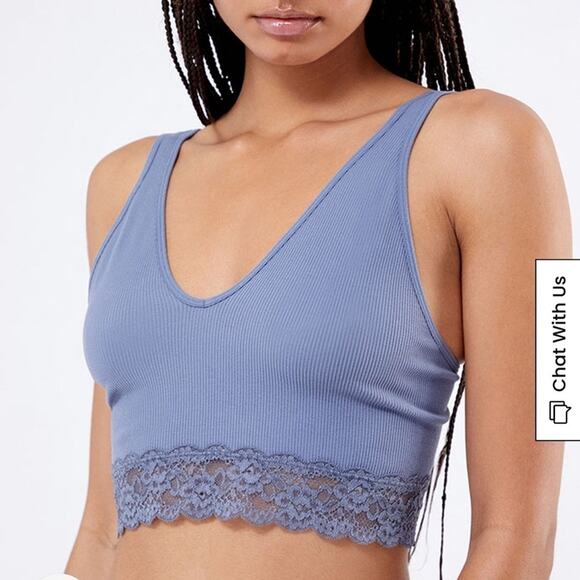 PACSUN Contour Seamless Lace Trim Tank Top - Picture 1 of 7